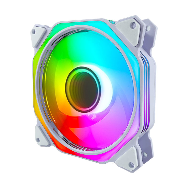 TrueNort Pc Case Fan 120mm RGB 6Pin 12V 3W White, Single Fan | MF-120-02 TrueNort Pc Case Fan 120mm RGB 6Pin 12V 3W White, Single Fan | MF-120-02